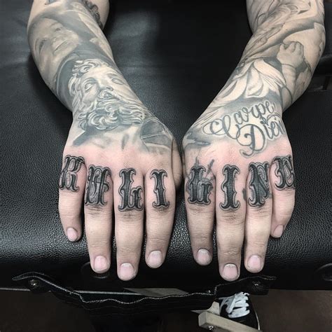 knuckle tattoo phrases|Best Knuckle Tattoo Ideas